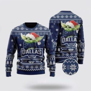 Dallas Cowboys Team Baby Yoda Ugly Christmas Sweater Shirt