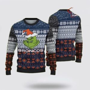 Denver Broncos Christmas Grinch Ugly Christmas Sweater Shirt