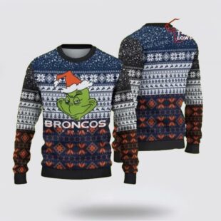 Denver Broncos Christmas Grinch Ugly Christmas Sweater Shirt