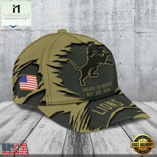 Detroit Lions 2025 Salute to Service Classic Baseball Cap