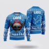 Detroit Lions Golden Skull Ugly Christmas Sweater Shirt