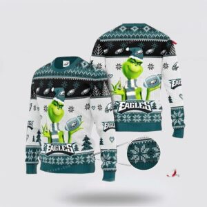 Grinch Philadelphia Eagles Ugly Christmas Sweater Shirt