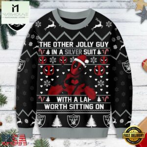 Las Vegas Raiders NFL Deadpool Ugly Christmas Sweater