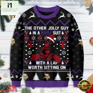Minnesota Vikings NFL Deadpool Ugly Christmas Sweater