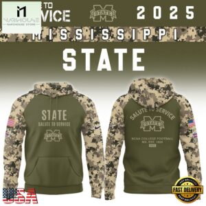 Mississippi State 2025 NCAA Salute To Service Limited New Hoodie
