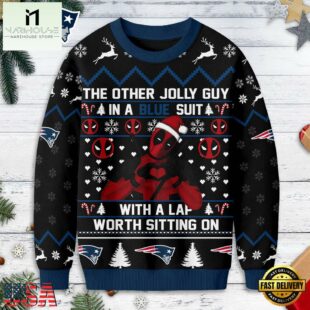 New England Patriots NFL Deadpool Ugly Christmas Sweater