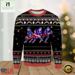 New York Rangers Greatest Forwards Ugly Sweater