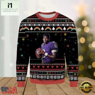 NFL Lamar Jackson Ravens Ugly Christmas Sweater