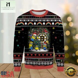 NHL Boston Bruins Funny Grinch Christmas Ugly Sweater