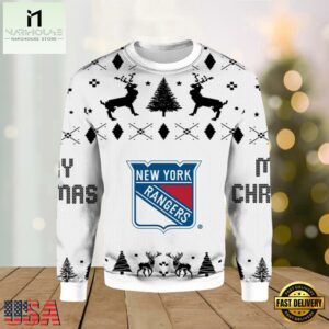 NHL New York Rangers Logo Ugly Christmas Sweater