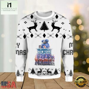 No Quit In New York Ranger Team Ugly Christmas Sweater