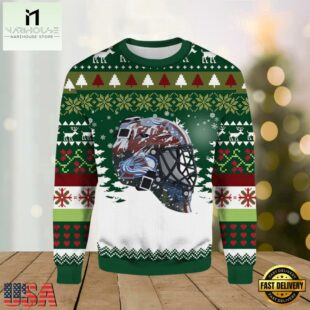 Pavel Francouz Colorado Avalanche Autographed Mini Goalie Mask Ugly Sweater