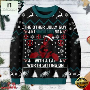 Philadelphia Eagles NFL Deadpool Ugly Christmas Sweater