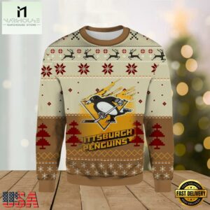 Pittsburgh Penguins Logo Ugly Christmas Sweater