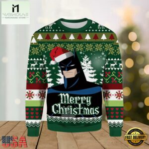 Santa Batman Merry Christmas Ugly Christmas Sweater
