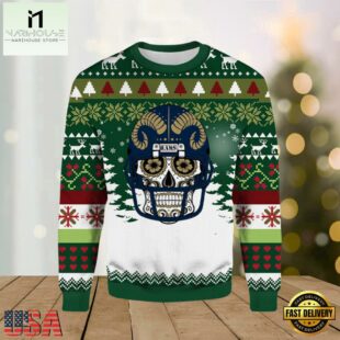Skull Dia De Rams Los Angeles Rams Ugly Christmas Sweater