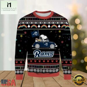 Snoopy and Woodstock Rams Ugly Christmas Sweater