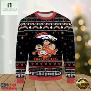 Snoopy The Peanuts Denver Broncos Ugly Christmas Sweater