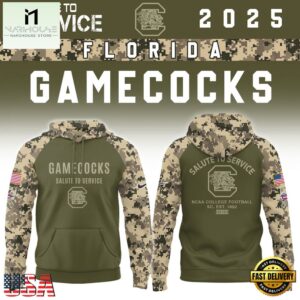 South Carolina Gamecocks 2025 NCAA Salute To Service Limited New Hoodie