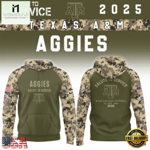 Texas AM Aggies 2025 NCAA Salute To Service Limited New Hoodie