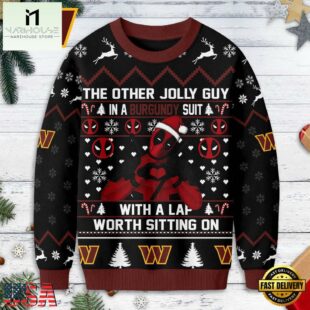 Washington Commanders NFL Deadpool Ugly Christmas Sweater