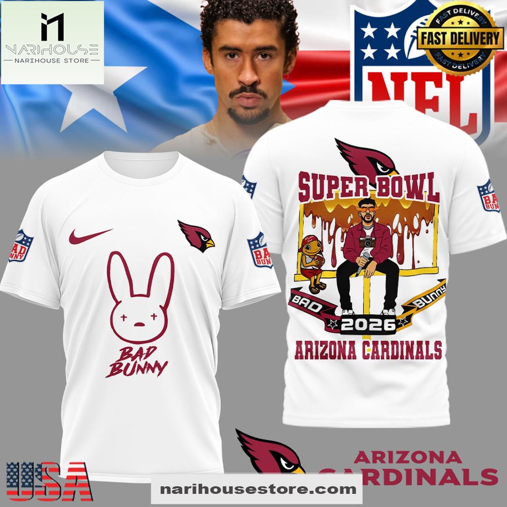 Arizona Cardinals NFL x Bad Bunny Super Bowl LX 2026 3D Shirt Arizona Cardinals NFL x Bad Bunny Super Bowl LX 2026 3D Shirt