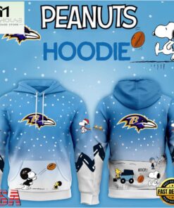 Baltimore Ravens NFL x Peanuts Christmas Unisex Hoodie
