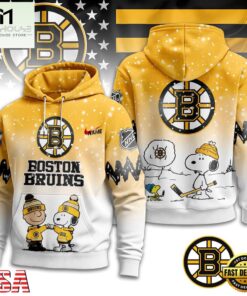 Boston Bruins NHL Snoopy Peanuts Christmas 3D Hoodie