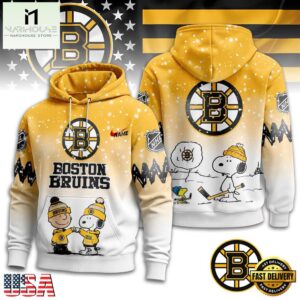 Boston Bruins NHL Snoopy Peanuts Christmas 3D Hoodie