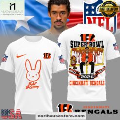 Cincinnati Bengals NFL Bad Bunny Super Bowl 3D Shirt
