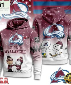 Colorado Avalanche NHL Snoopy Peanuts Christmas 3D Hoodie