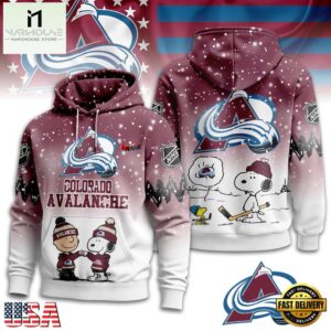 Colorado Avalanche NHL Snoopy Peanuts Christmas 3D Hoodie