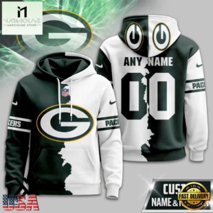 Custom Name Number Green Bay Packers Victory Split 3D Shirt For Fans