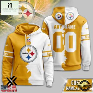 Custom Name Number Pittsburgh Steelers Victory Split 3D Shirt For Fans