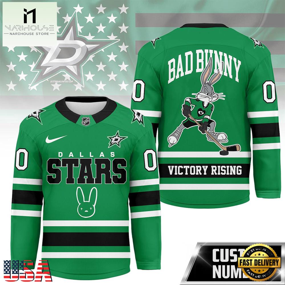 NHL Dallas Stars x Bad Bunny New Season 2026 Custom Hockey Jersey NHL Dallas Stars x Bad Bunny New Season 2026 Custom Hockey Jersey