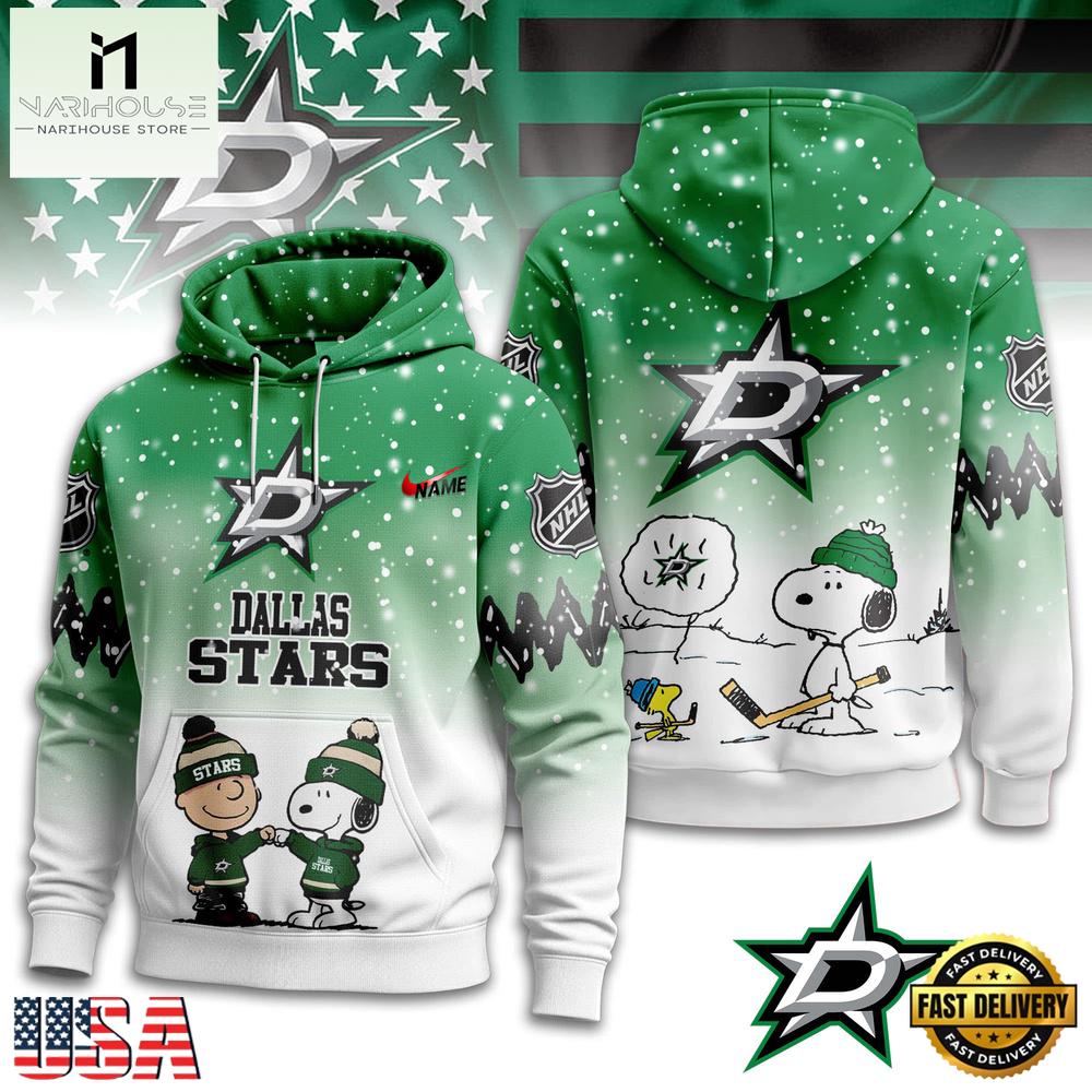 Dallas Stars x Snoopy Peanuts Christmas New Unisex Hoodie Shirt Dallas Stars x Snoopy Peanuts Christmas New Unisex Hoodie Shirt