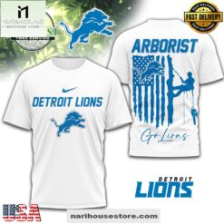 Detroit Lions NFL Arborist 3D Shirt For Fans