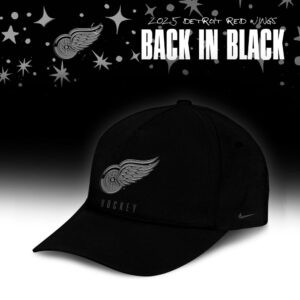 Detroit Red Wings Back In Black 2025 Special Edition Cap