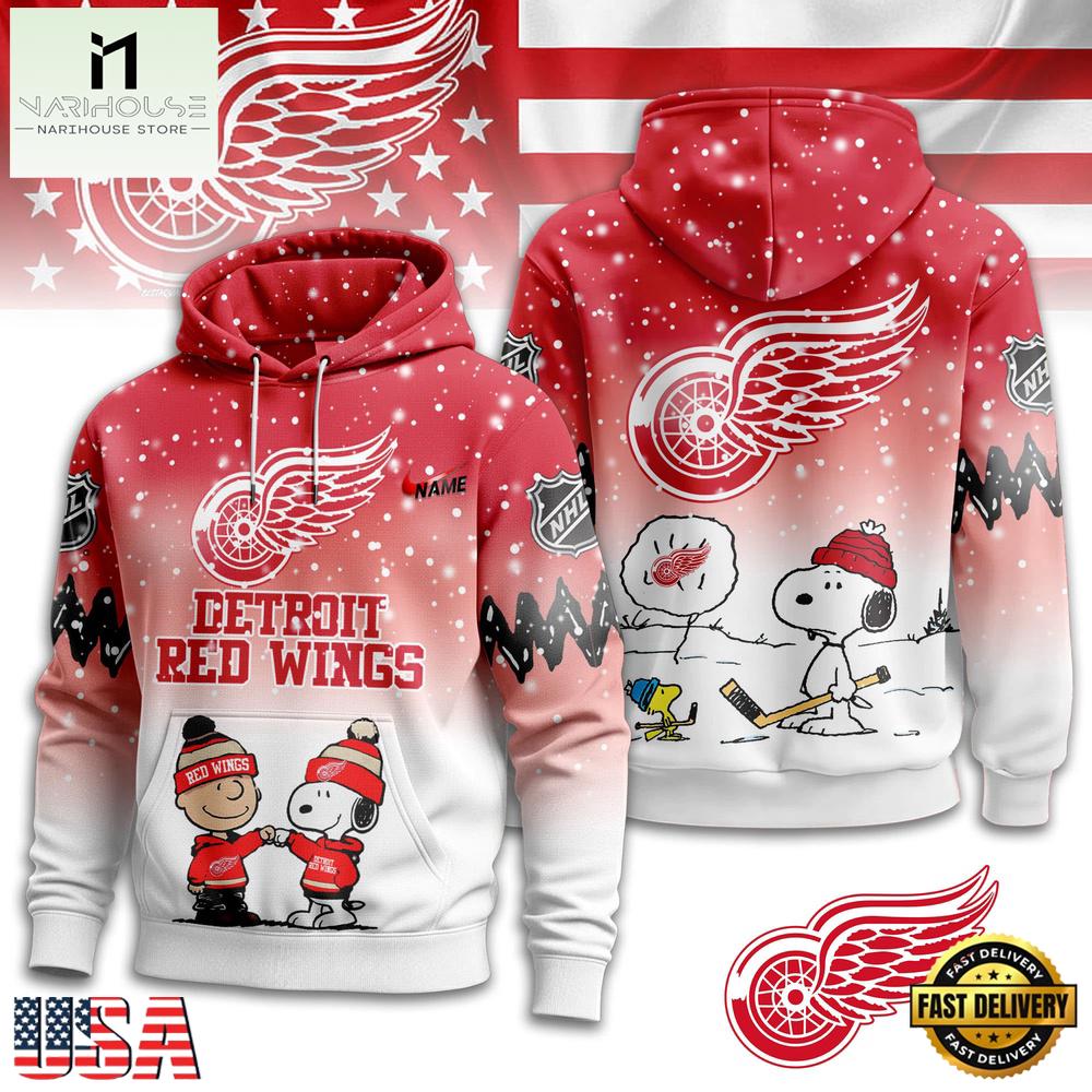 Detroit Red Wings x Snoopy Peanuts Christmas New Unisex Hoodie Shirt Detroit Red Wings x Snoopy Peanuts Christmas New Unisex Hoodie Shirt