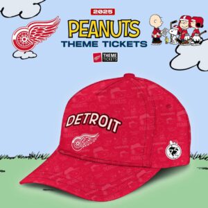 Detroit Red Wings x Snoopy Peanut 2025 Christmas Limited Edition Cap