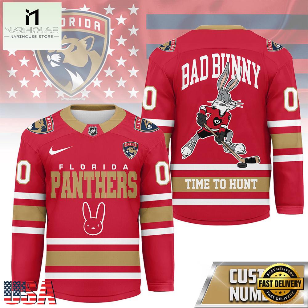 NHL Florida Panthers x Bad Bunny New Season 2026 Custom Hockey Jersey NHL Florida Panthers x Bad Bunny New Season 2026 Custom Hockey Jersey