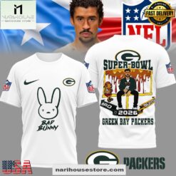 Green Bay Packers NFL Bad Bunny Super Bowl 3D Shirt