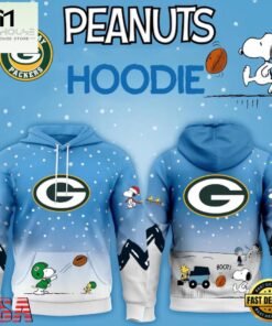 Green Bay Packers NFL x Peanuts Christmas Unisex Hoodie
