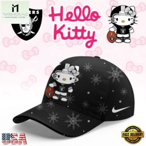 Las Vegas Raiders 2025 Football Christmas Hello Kitty Limited Cap