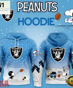 Las Vegas Raiders NFL x Peanuts Christmas Unisex Hoodie