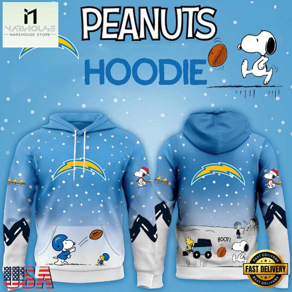 Los Angeles Chargers NFL x Peanuts Christmas New Design Hoodie Shirt Los Angeles Chargers NFL x Peanuts Christmas New Design Hoodie Shirt