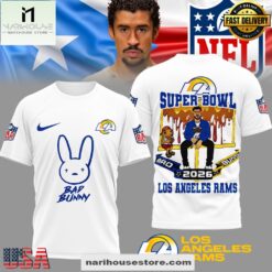 Los Angeles Rams NFL Bad Bunny Super Bowl 3D Shirt