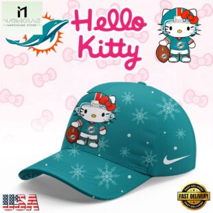 Miami Dolphins 2025 Football Christmas Hello Kitty Limited Cap