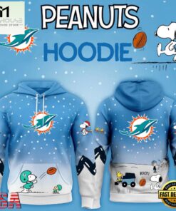 Miami Dolphins NFL x Peanuts Christmas Unisex Hoodie