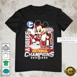 Mickey Texas A&M Aggies 2025 National Champion T Shirt